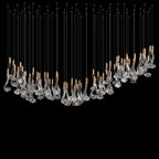 Crystal Scroll Cascade Chandelier