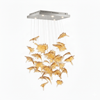 Multicolor Crystal Maple Leaf Chandelier