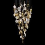 Gold Petal Cluster Chandelier