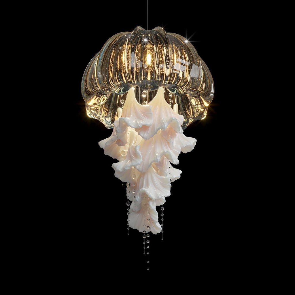 Mauve Jellyfish Cascade Chandelier