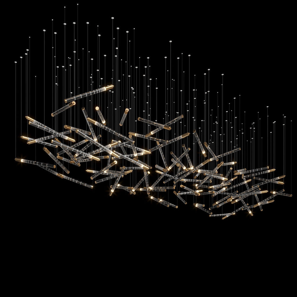 Linear Spark Scatter Chandelier