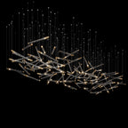 Linear Spark Scatter Chandelier
