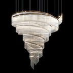 Crystal Spiral Halo Chandelier