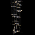 Crystal Beam Grid Chandelier
