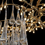 Olive Leaf Rain Chandelier