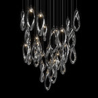 White Ribbon Loop Chandelier