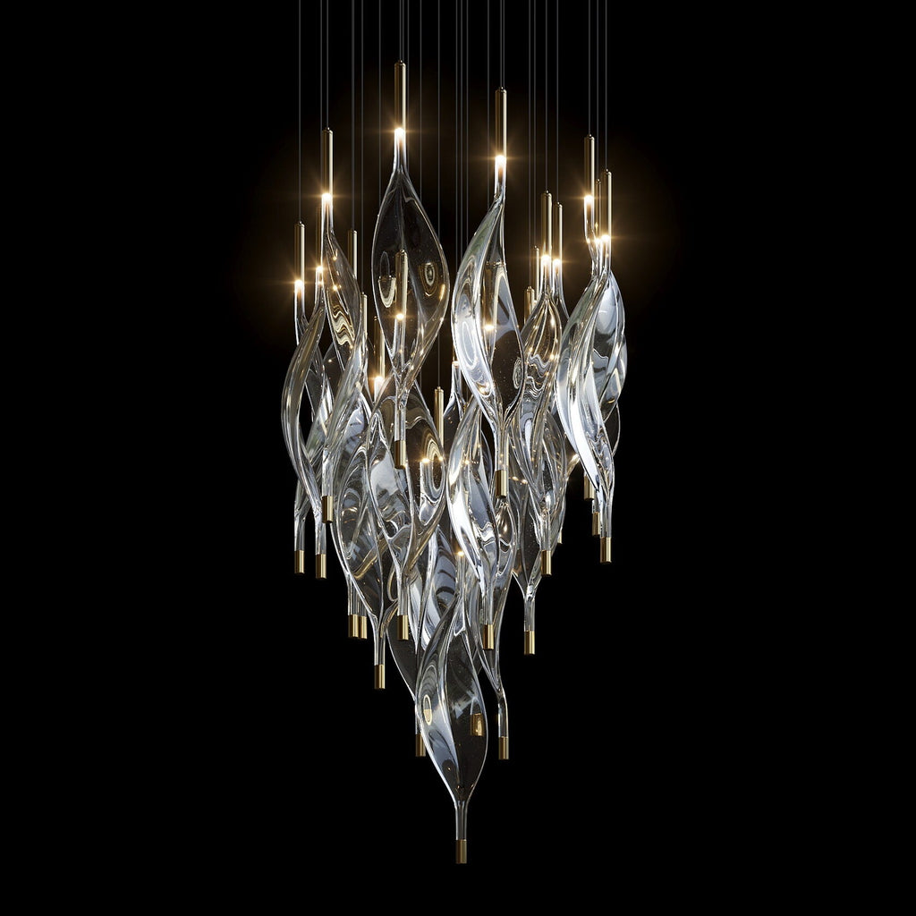 Crystal Flame Drop Chandelier