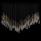 Crystal Raindrop Reed Chandelier