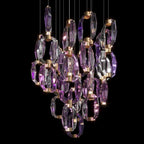 Violet Crystal Link Chandelier