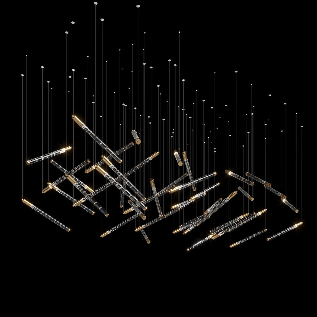 Linear Spark Scatter Chandelier