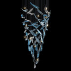 Crystal Feather Flight Chandelier
