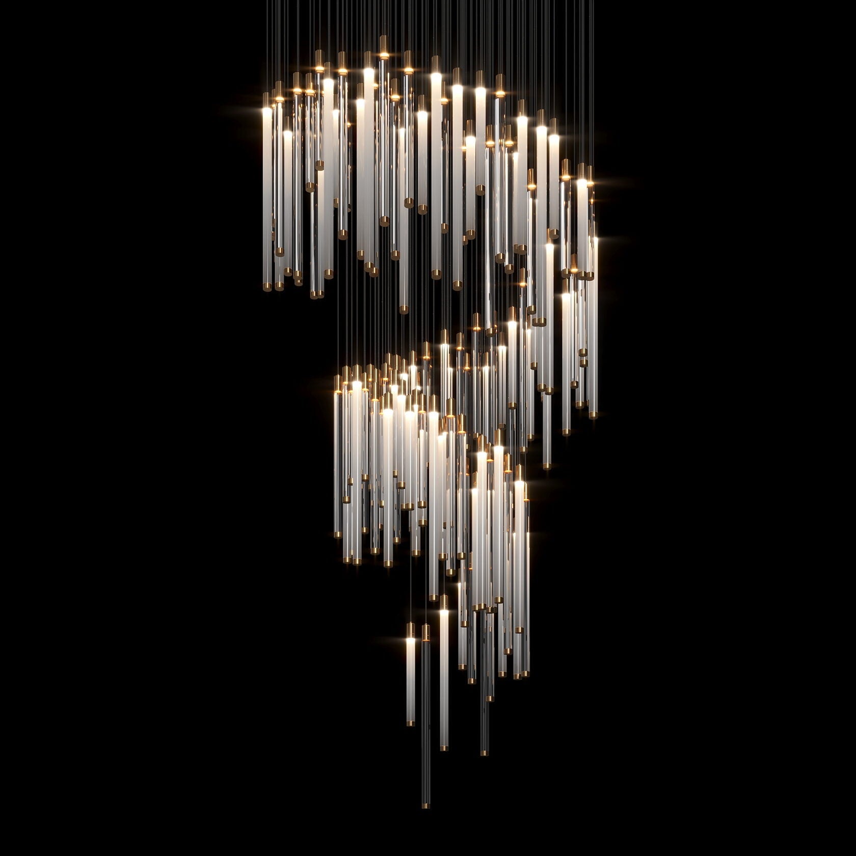 Linear Tube Rain Chandelier