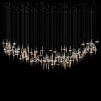 Crystal Icicle Saucer Chandelier