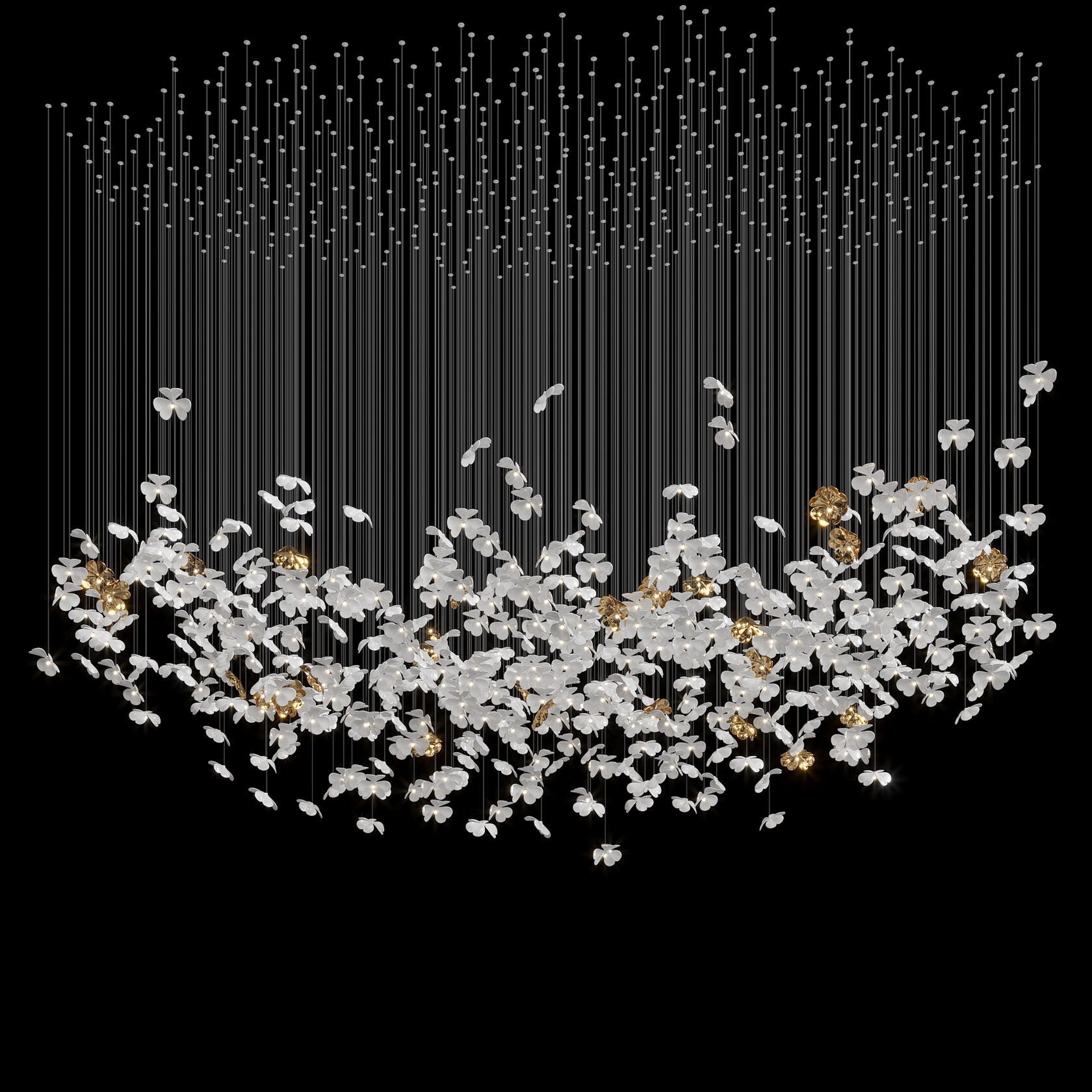 White Butterfly Cloud Chandelier