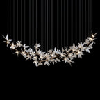 White Orchid Garland Chandelier