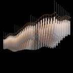 Ivory Column Wave Chandelier