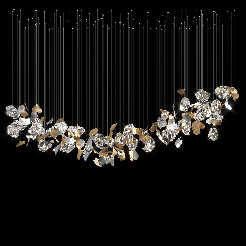 Crystal Leaf Scatter Chandelier