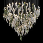 White Calla Bloom Chandelier