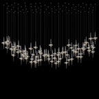 Crystal Icicle Saucer Chandelier