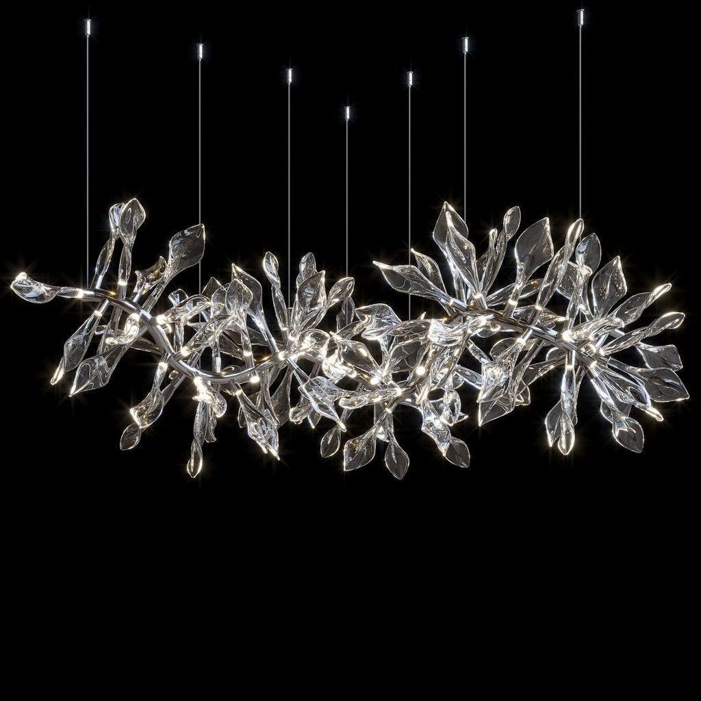White Calla Orbit Chandelier