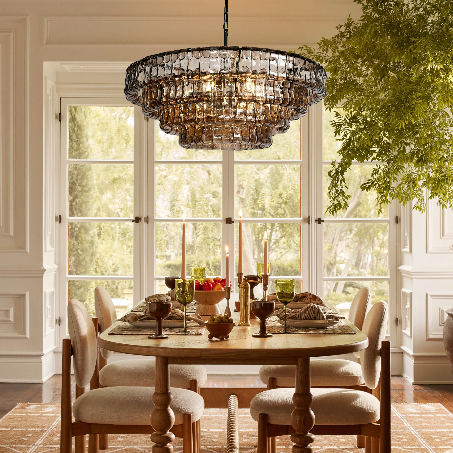 Ghiaccio Round Chandelier by Bling Lighting Studio