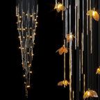 Amber Blossom Rain Chandelier
