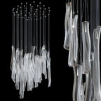 Linear Tube Cluster Chandelier