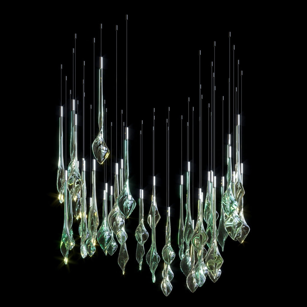 Crystal Drop Rain Chandelier