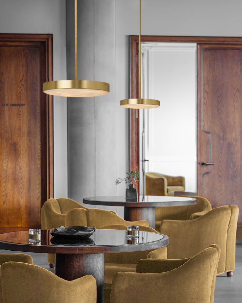 Anvers Alabaster Dome Pendant Light for Living Room product image