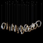 Gold Crystal Loop Chandelier