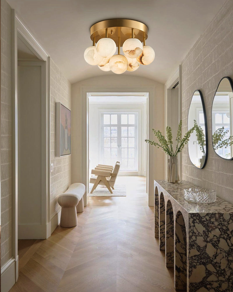 Alabaster Semi Flush Mount detail view