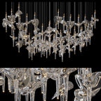 Crystal Disc Spire Chandelier