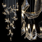 Clear Manta Cascade Chandelier