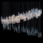 Frosted Tube Tower Chandelier