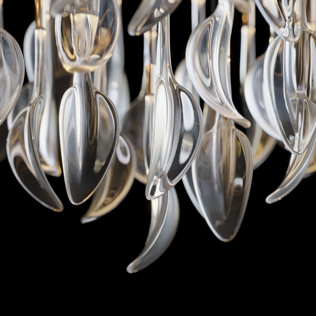 Crystal Flame Drop Chandelier