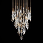 Crystal Flame Rain Chandelier