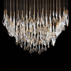 Crystal Flame Rain Chandelier
