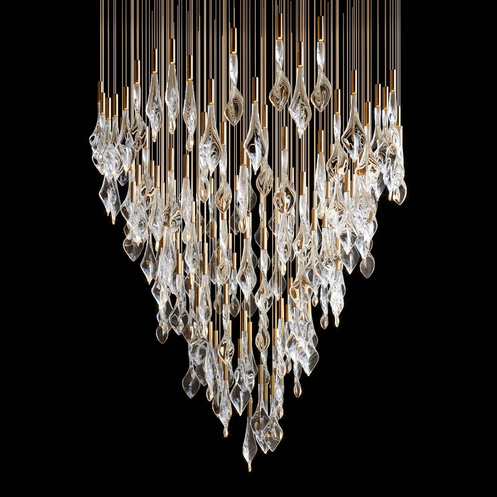 Crystal Flame Rain Chandelier