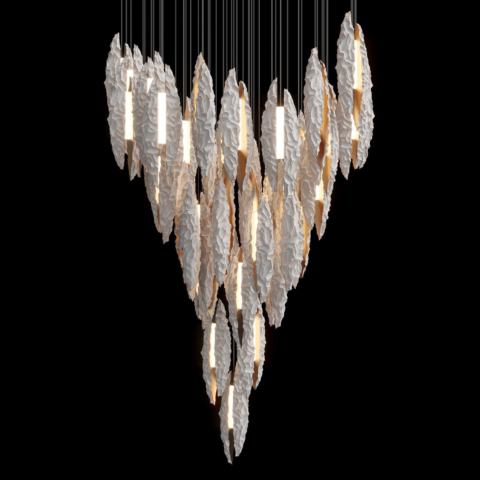 Silver Ice Shard Chandelier