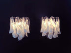 Murano Wall Lamp | 20 Clear White Rondini Glass | Set of 2