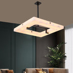 Glacera Square Alabaster Chandelier by Bling Lighting Studio