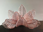 Murano Wall Lamp | 10 Pink Felci Glass | Set of 2
