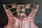 Murano Wall Lamp | 10 Pink Felci Glass | Set of 2