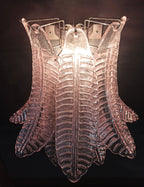 Murano Wall Lamp | 10 Pink Felci Glass | Set of 2