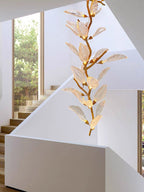 Creative Bionic Resin Leaves Chandelier for Living Room/Dining Room/Staircase by Bling Lighting Studio