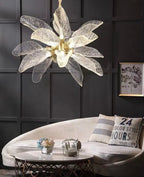 Creative Bionic Resin Leaves Chandelier for Living Room/Dining Room/Staircase by Bling Lighting Studio