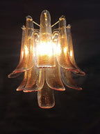 Murano Wall Lamp | 10 Yellow Petal Glass | Set of 2