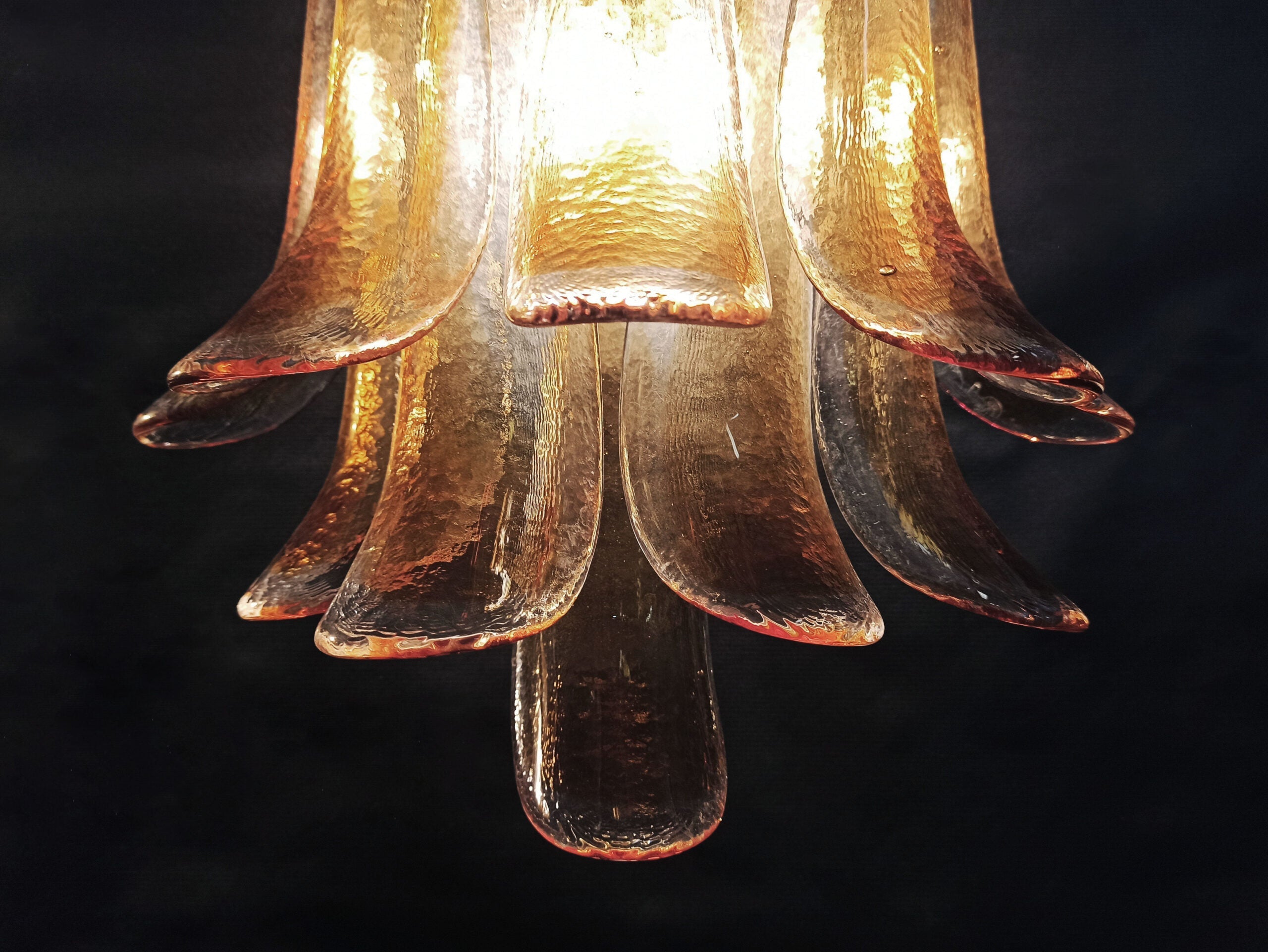 Murano Wall Lamp | 10 Yellow Petal Glass | Set of 2