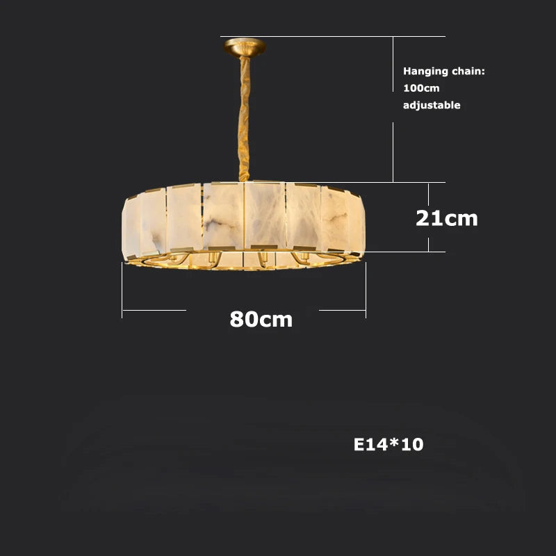 Solaro Natural Alabaster Dining Chandelier product image