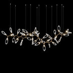 White Orbital Branch Chandelier